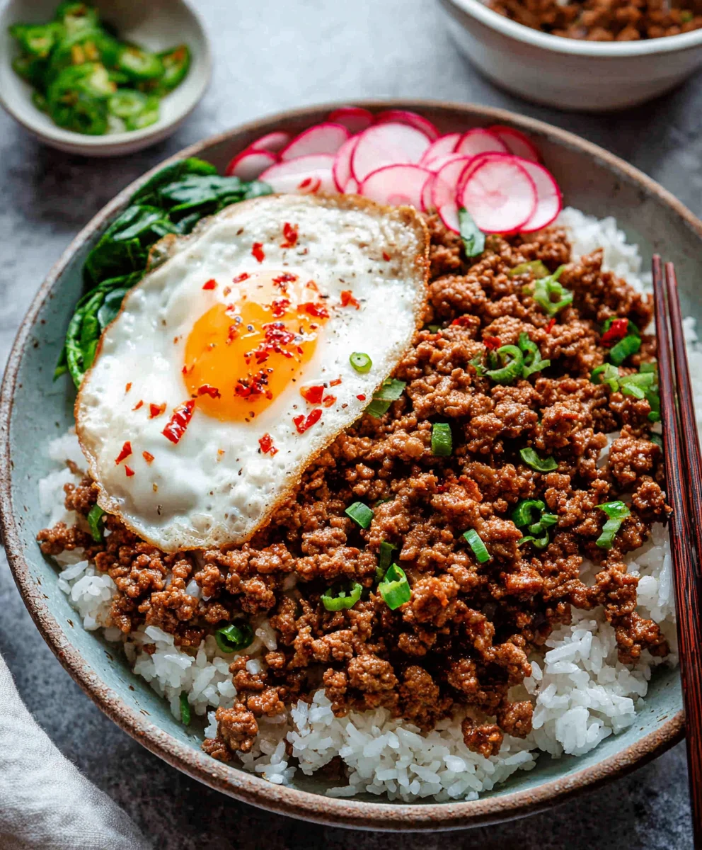 Quick Korean Ground Beef Bowl-Easy & Better Than Takeout