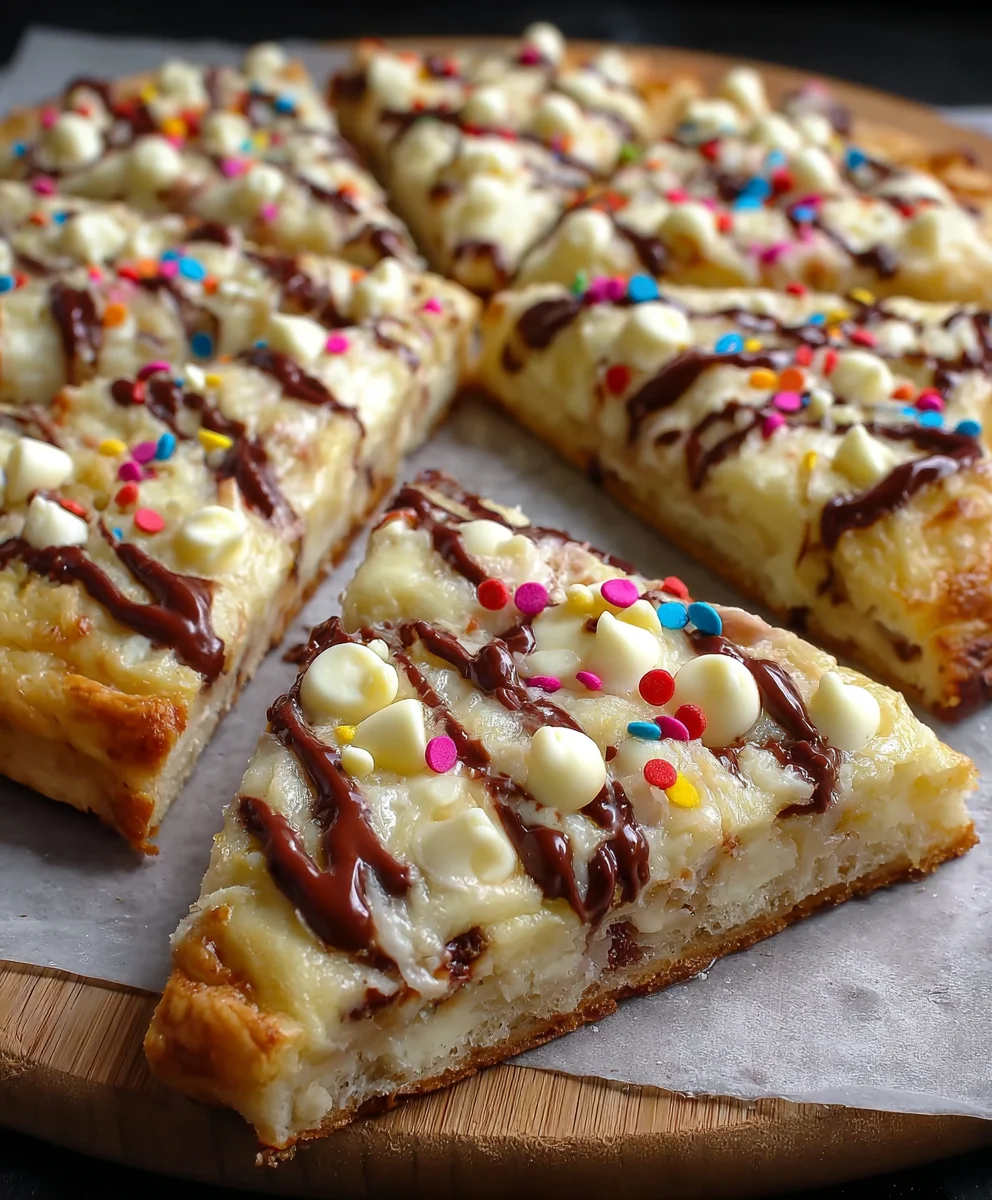 White Chocolate Brownie Pizza- Decadent Dessert Perfection