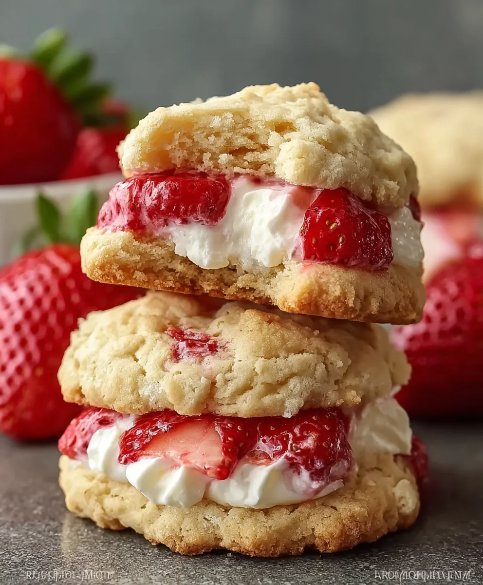 Strawberry Shortcake Cookies-Easy & Delicious Summer Treat