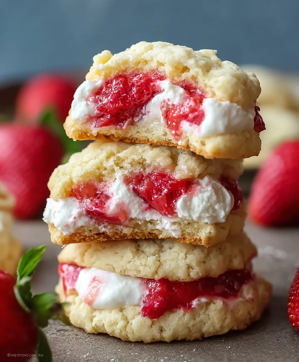 Strawberry Shortcake Cookies-Easy & Delicious Summer Treat