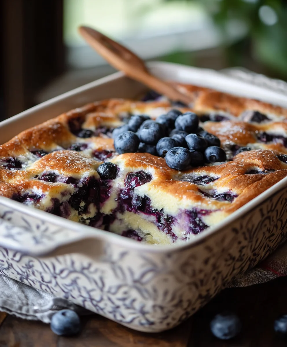 Blueberry Buttermilk Pancake Casserole - Easy Breakfast Treat