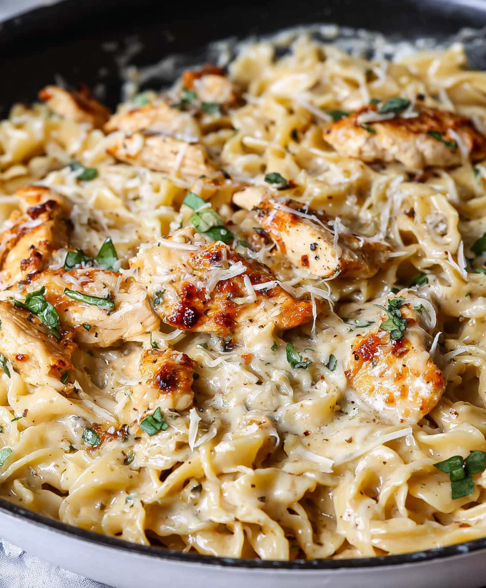 Easy Chicken Garlic Parmesan Pasta Recipe