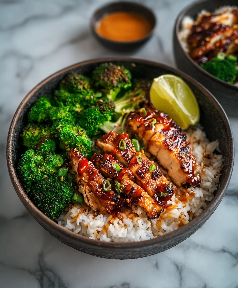 Easy Sticky Chicken Bowls Recipe