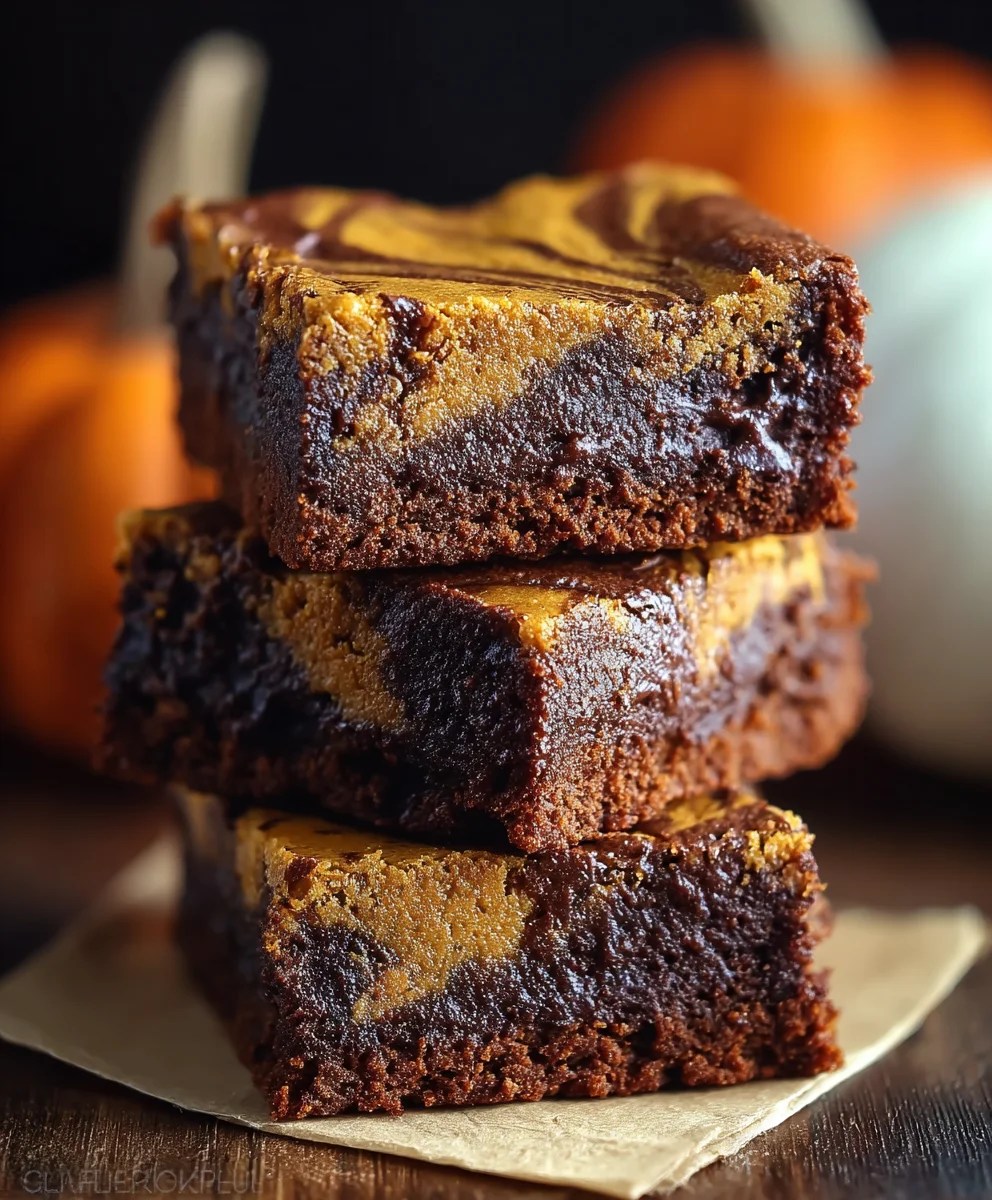 Decadent Pumpkin Swirl Brownies - Easy Fall Treat