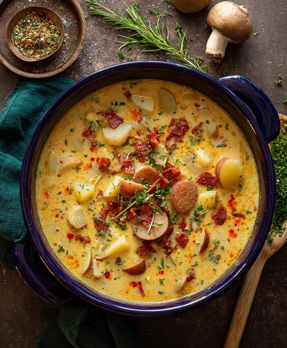 Hearty Cajun Potato Soup- Easy Delicious Recipe