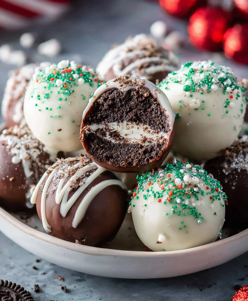 Easy Christmas Oreo Balls Recipe - Festive Treat