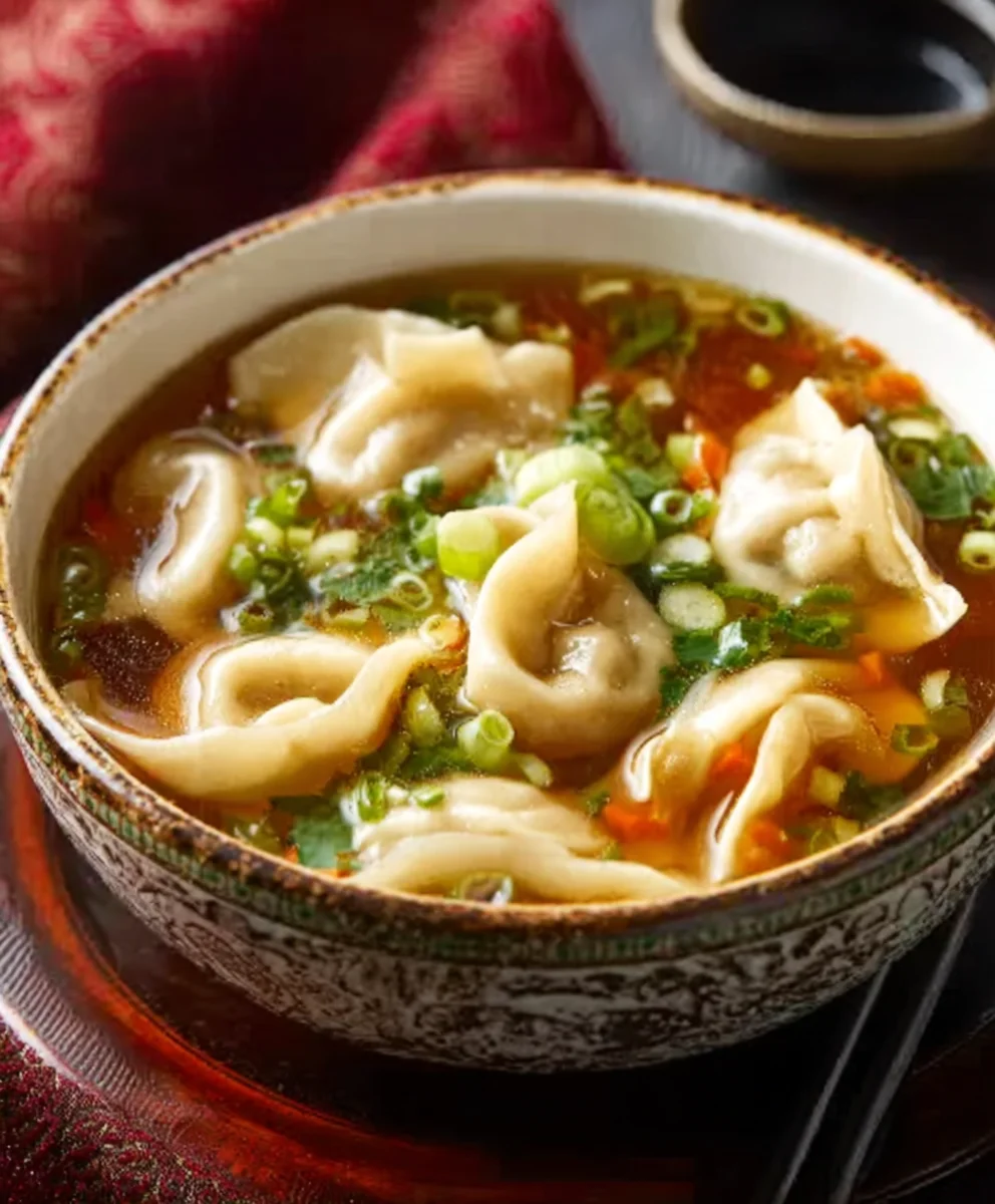 Beef Potsticker Soup - Cozy Comforting Meal