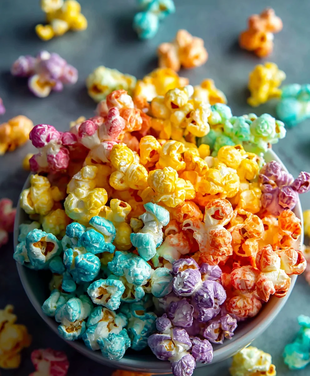 Colorful Candied Popcorn Recipe-Easy Sweet Treat