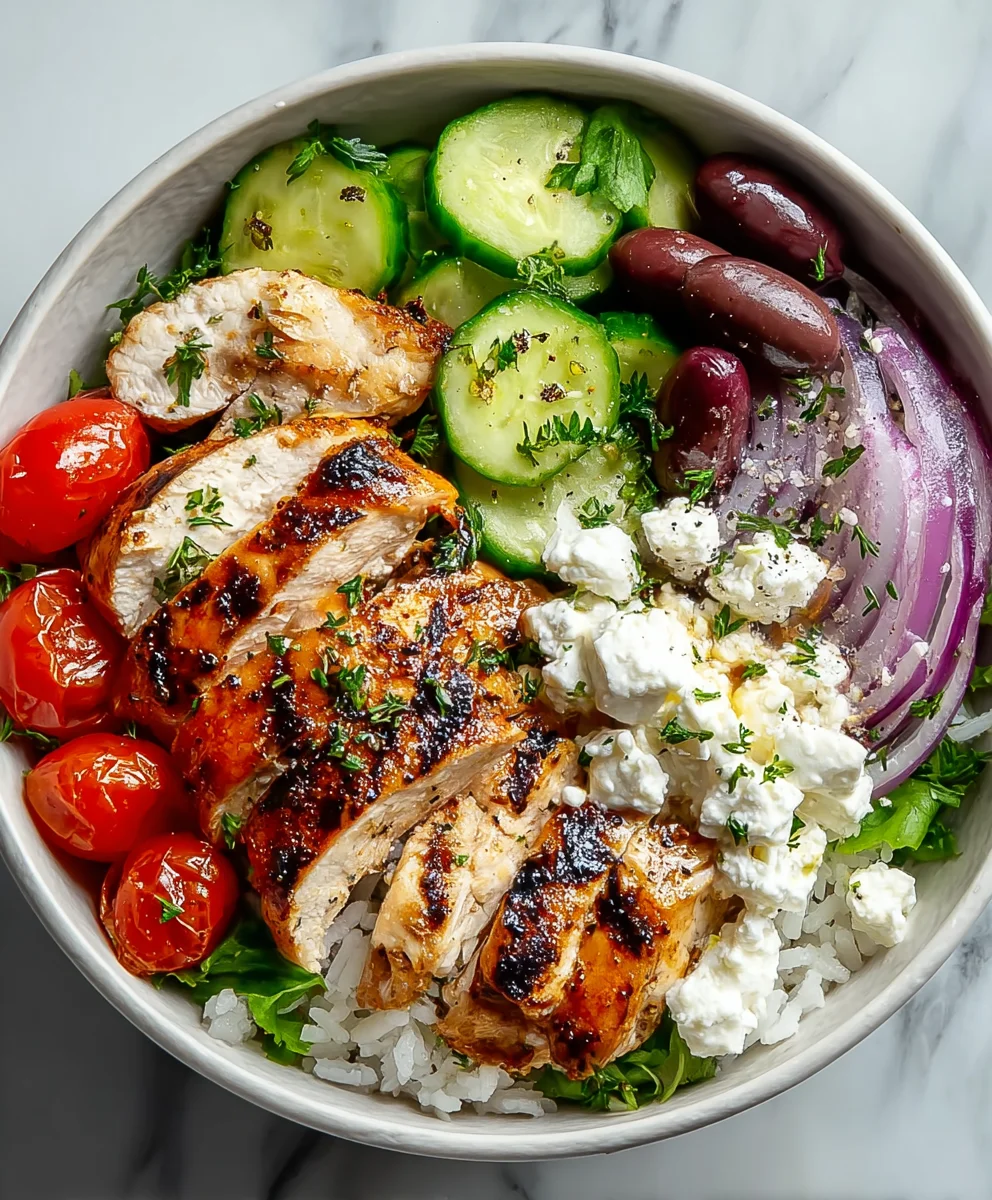 Greek Chicken Cottage Cheese Bowl-Healthy Meal Prep