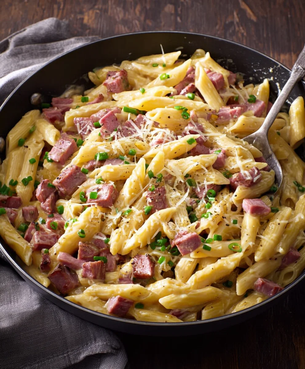 One Pot Beef Beef Ham Penne Skillet Dinner