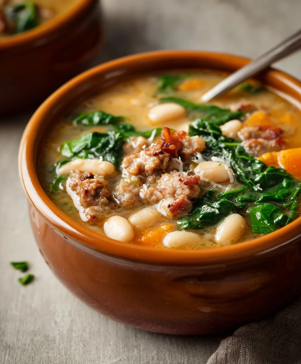 Hearty Beef Italian Sausage Soup- Easy & Flavorful