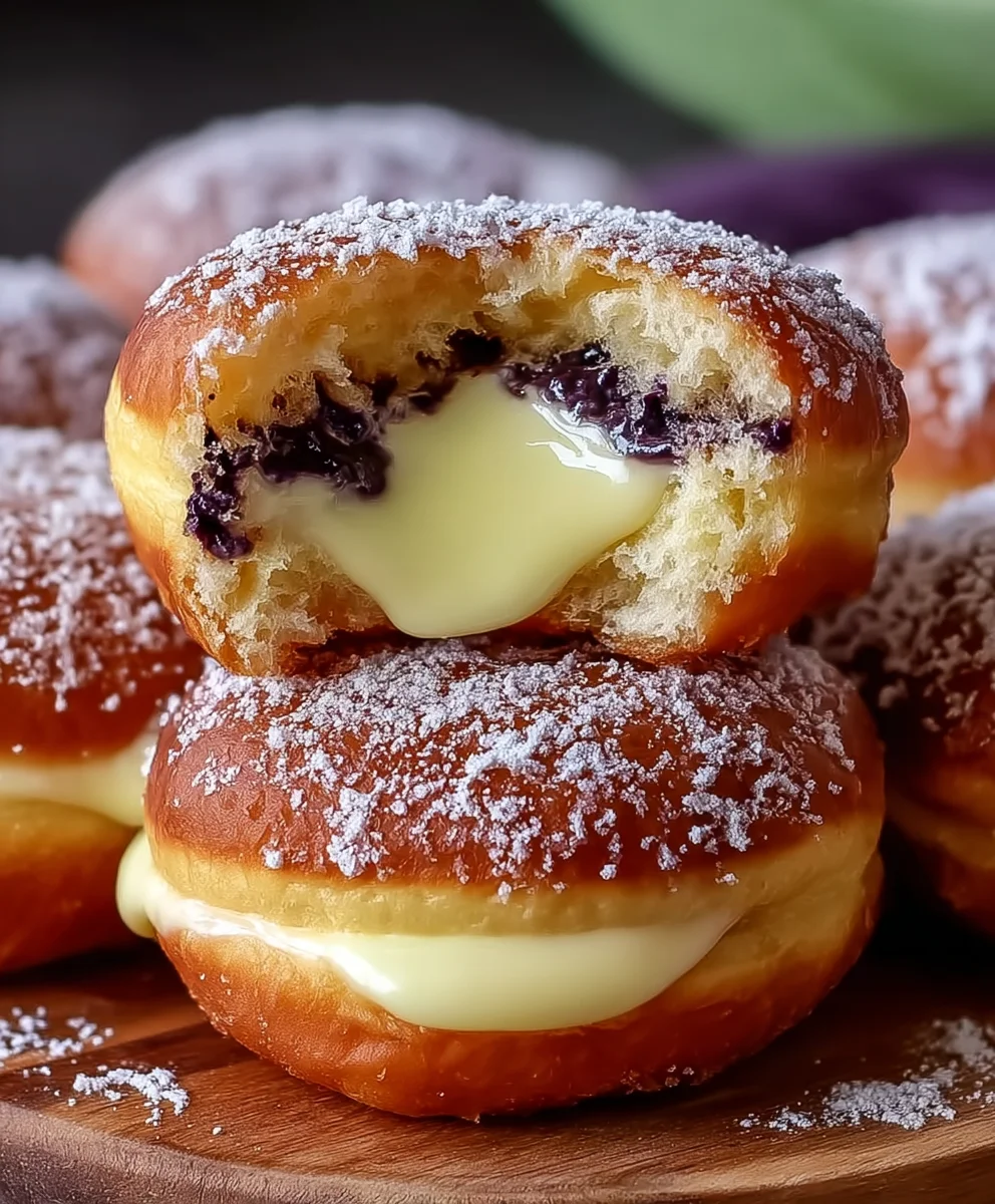 Delicious Custard Filled Donuts-Easy Recipe