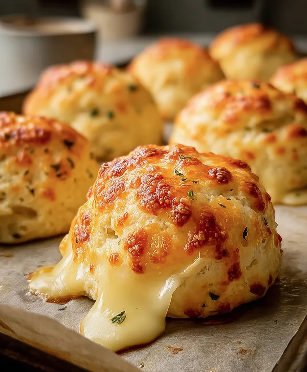 Cheesy Stuffed Biscuits - Easy Homemade Recipe