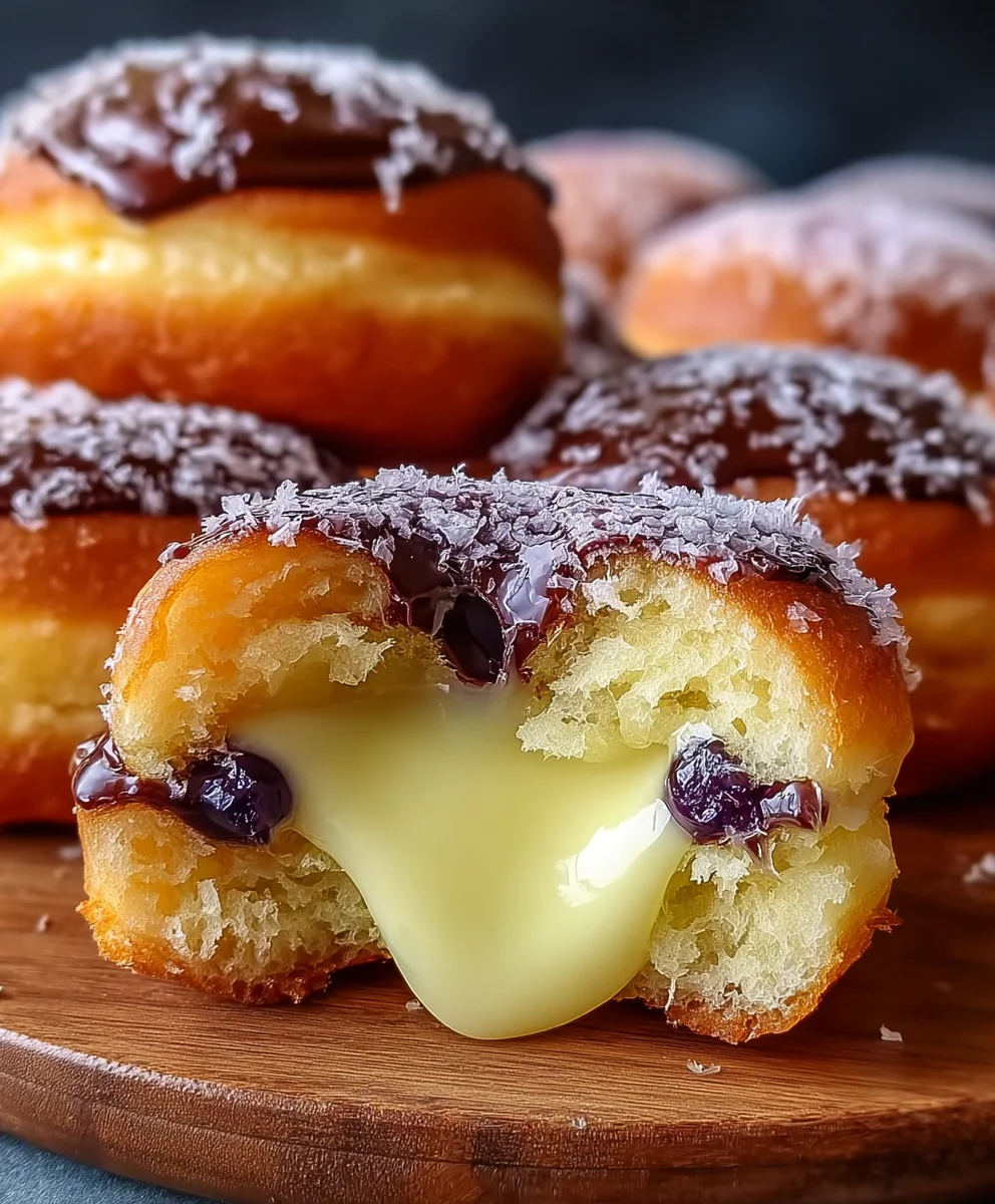 Delicious Custard Filled Donuts-Easy Recipe