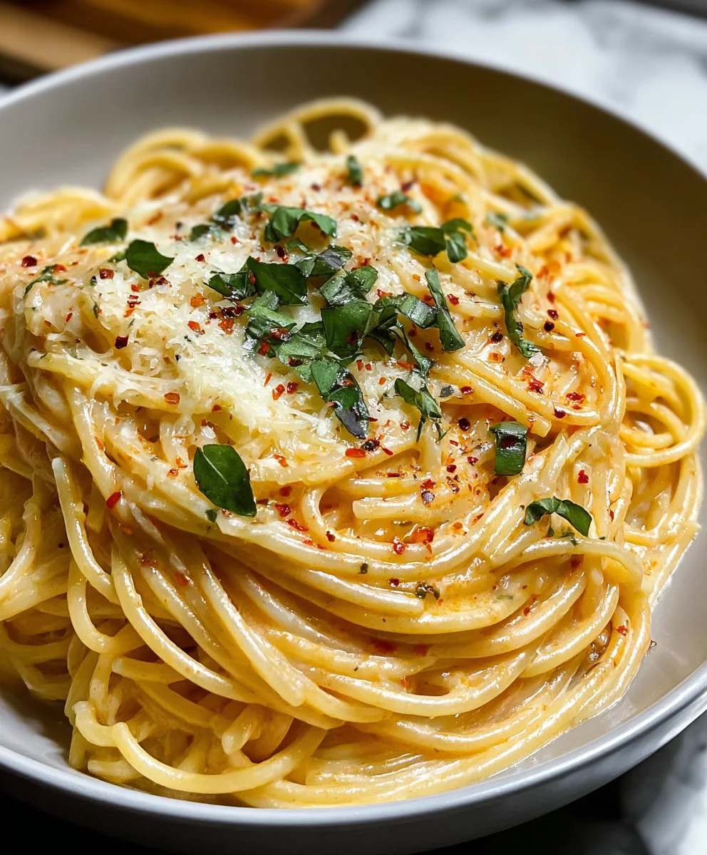 Cheesy Garlic Parmesan Spaghetti-Easy Comfort Food