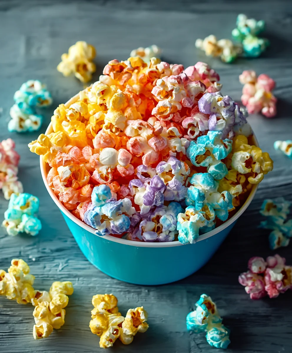 Colorful Candied Popcorn Recipe-Easy Sweet Treat