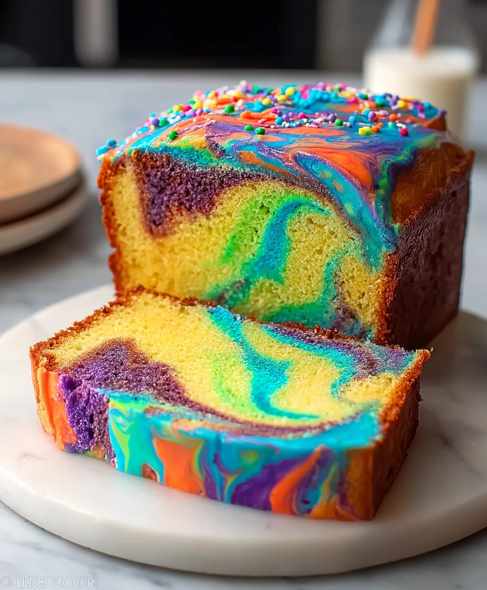 Rainbow Marble Cake Recipe- Easy & Delicious Fun