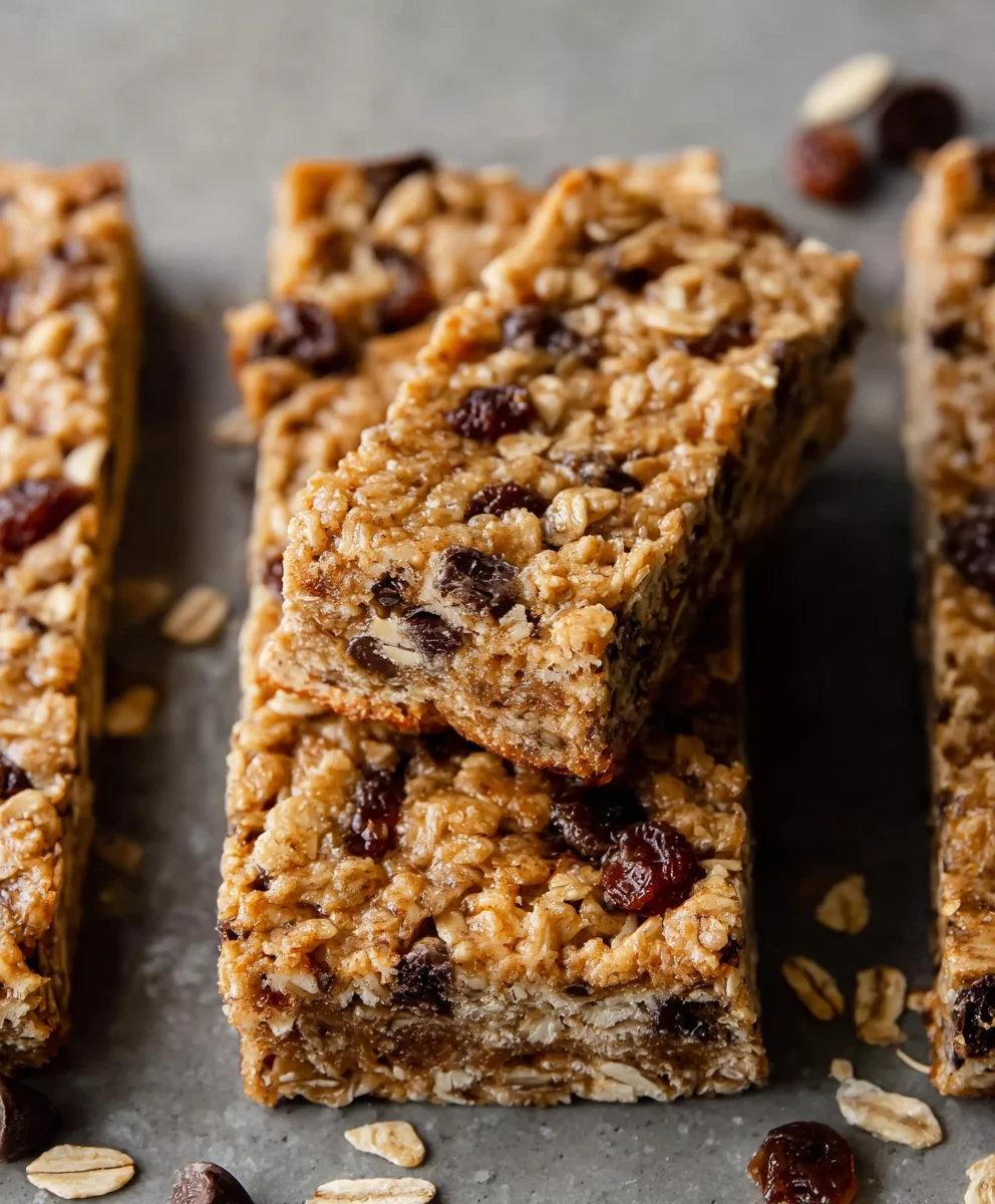 Soft-Baked Peanut Butter Granola Bars- Easy Recipe