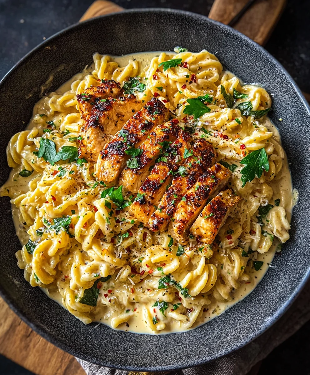 Creamy Chicken Garlic Parmesan Pasta Delight