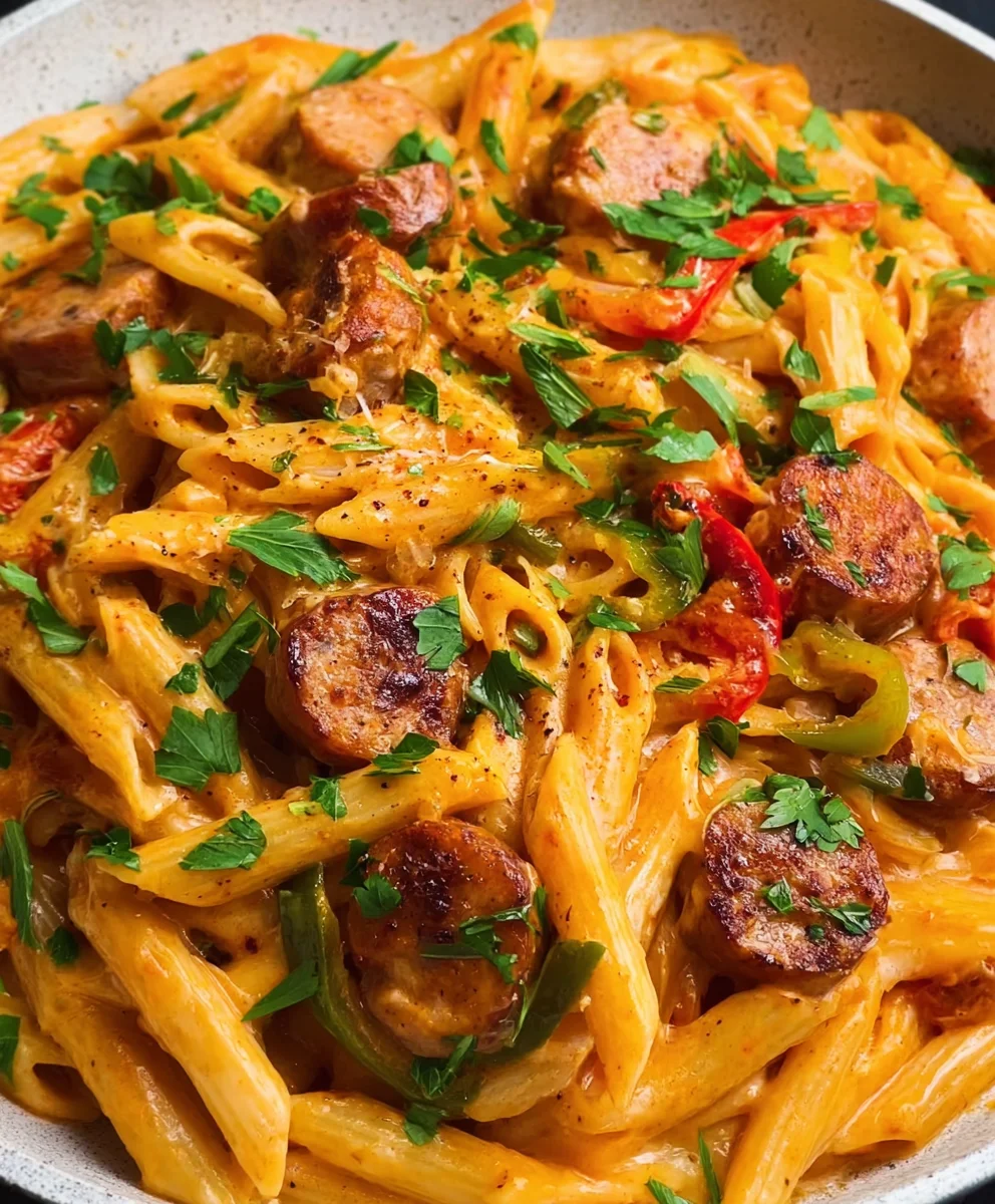 Creamy Cajun Sausage Pasta Quick Delicious One Pot Meal