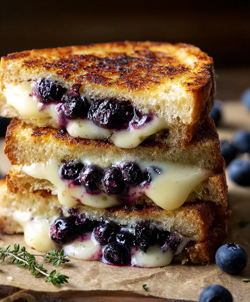 Blueberry White Cheddar Grilled Cheese Recipe