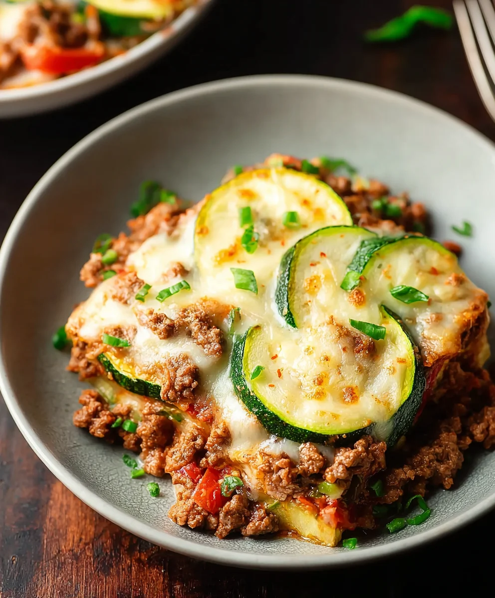 Easy Zucchini Ground Beef Casserole Recipe