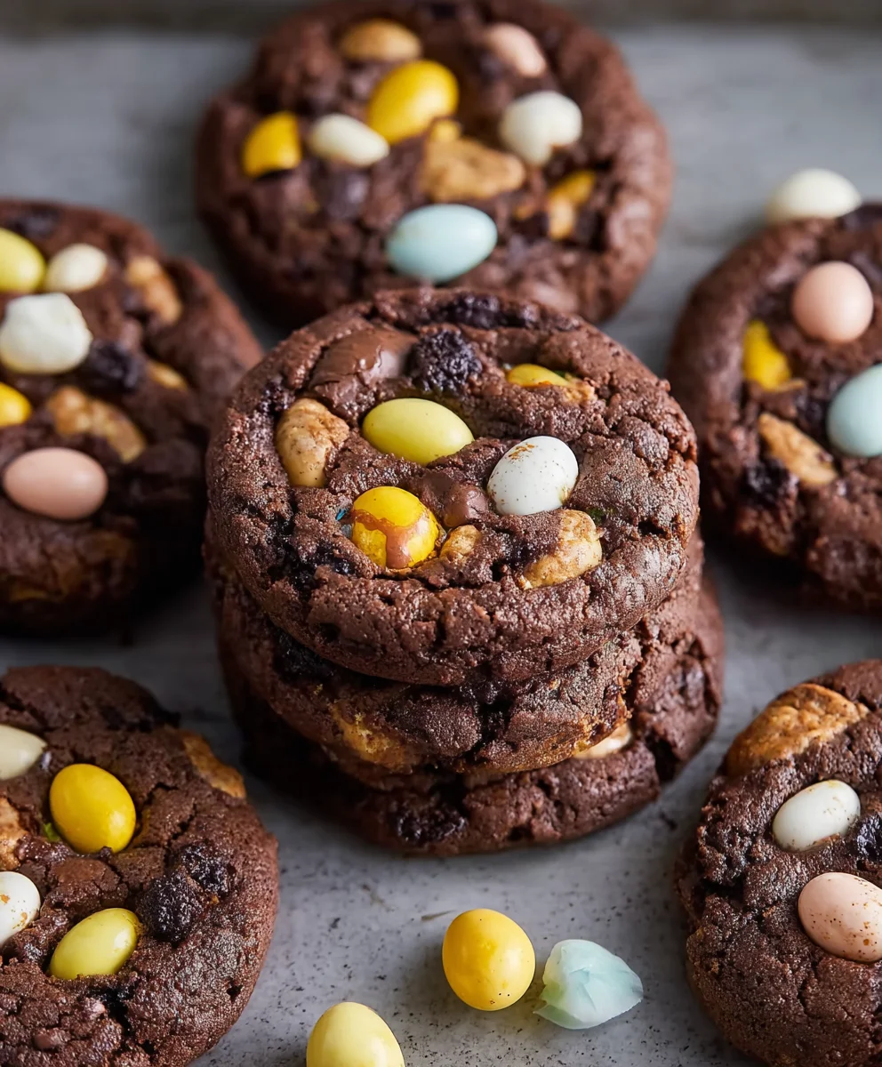Mini Egg Brownie Cookies-Decadent Chewy Treats