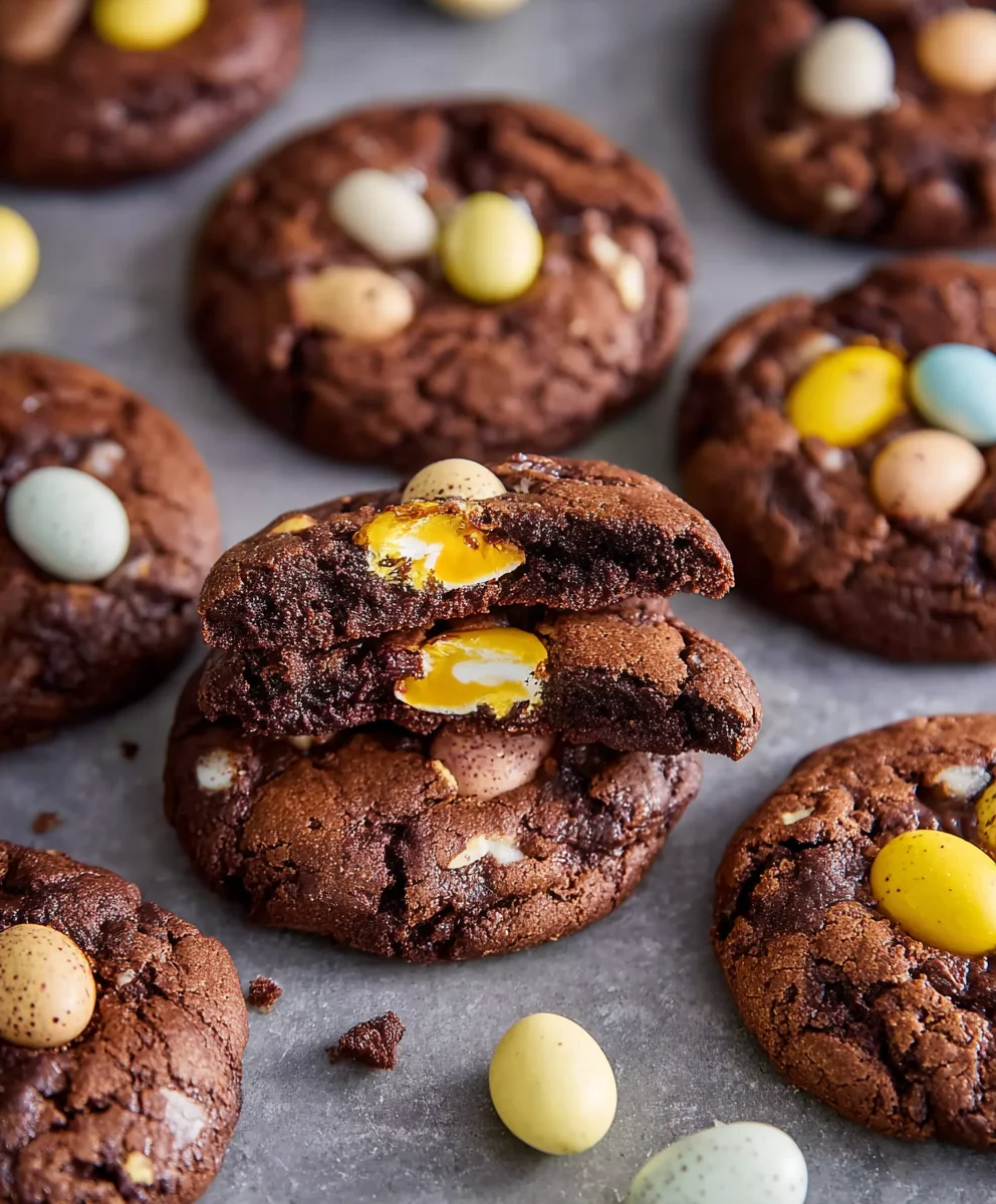 Mini Egg Brownie Cookies-Decadent Chewy Treats