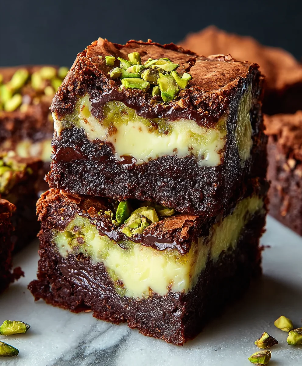 Pistachio Cheesecake Brownies - Irresistible Dessert