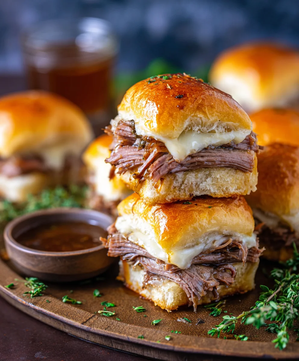 Easy Beef French Dip Sliders Appetizer Delight