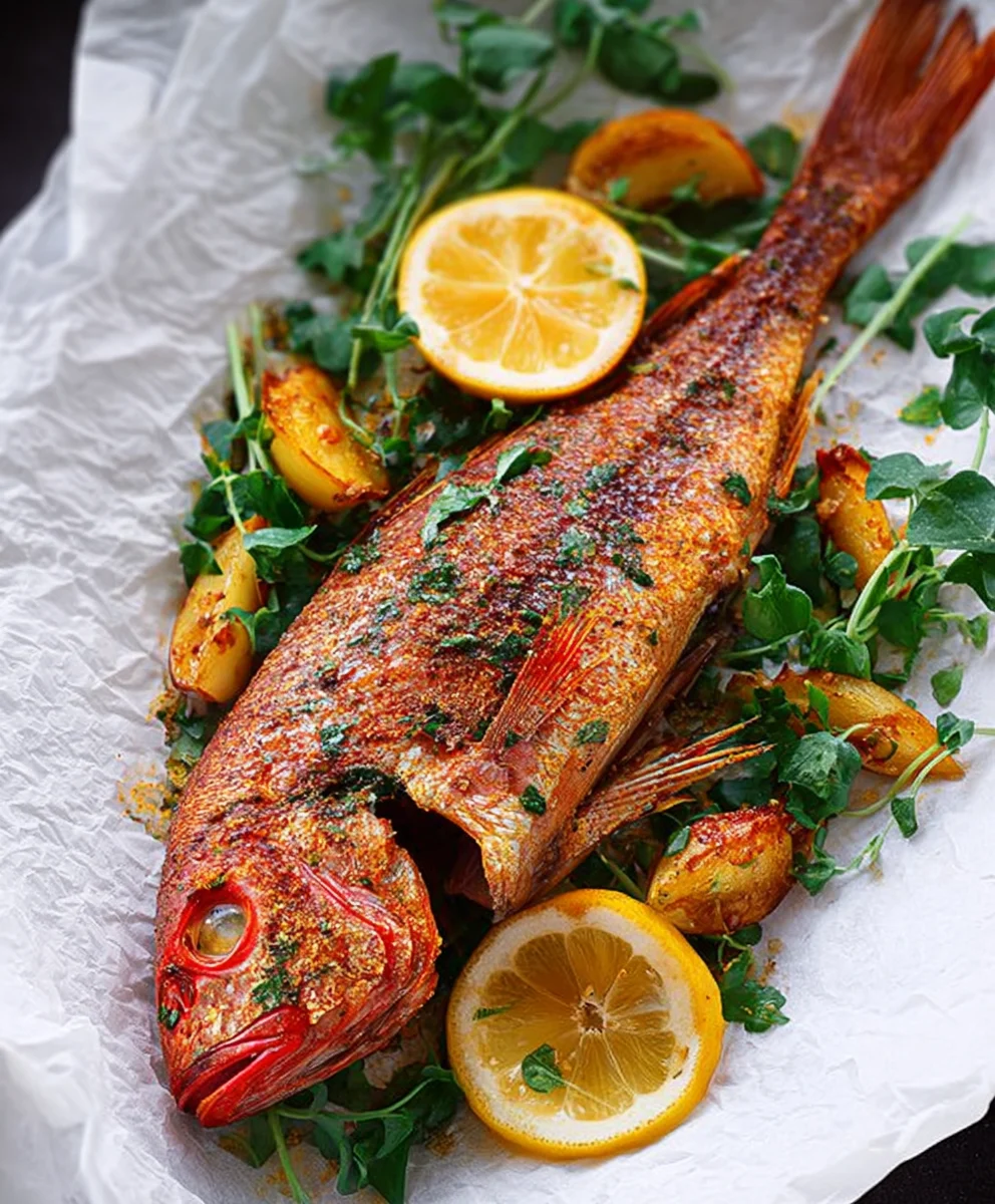 Oven Baked Whole Snapper - Simple & Delicious Recipe