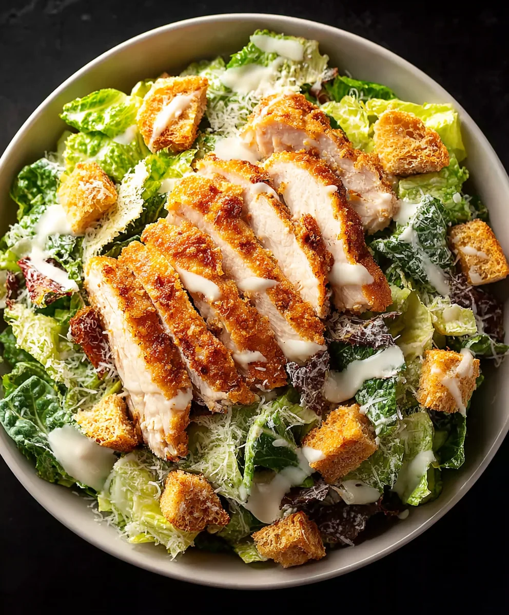 Extra Crispy Chicken Caesar Salad Recipe