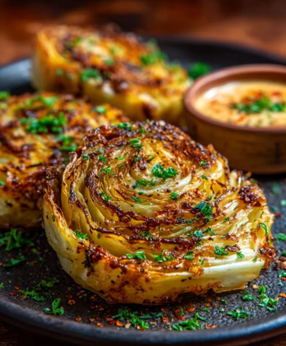 Oven Roasted Garlic Cabbage Steak Recipe