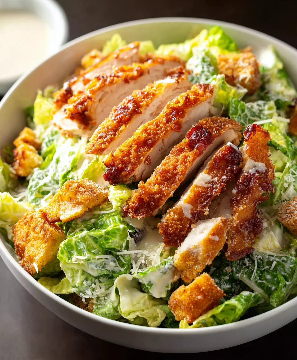 Extra Crispy Chicken Caesar Salad Recipe