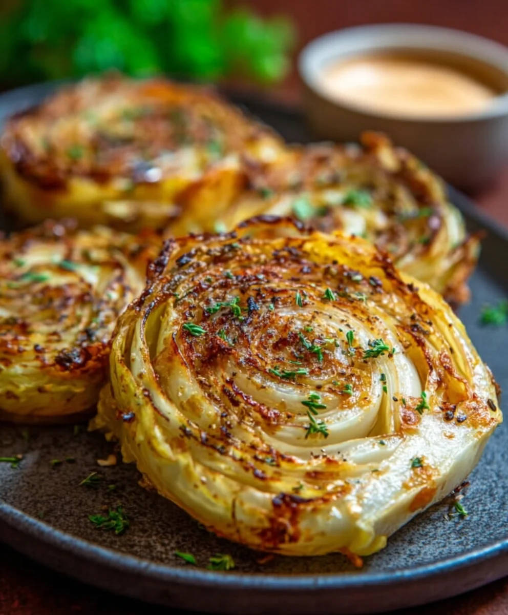 Oven Roasted Garlic Cabbage Steak Recipe