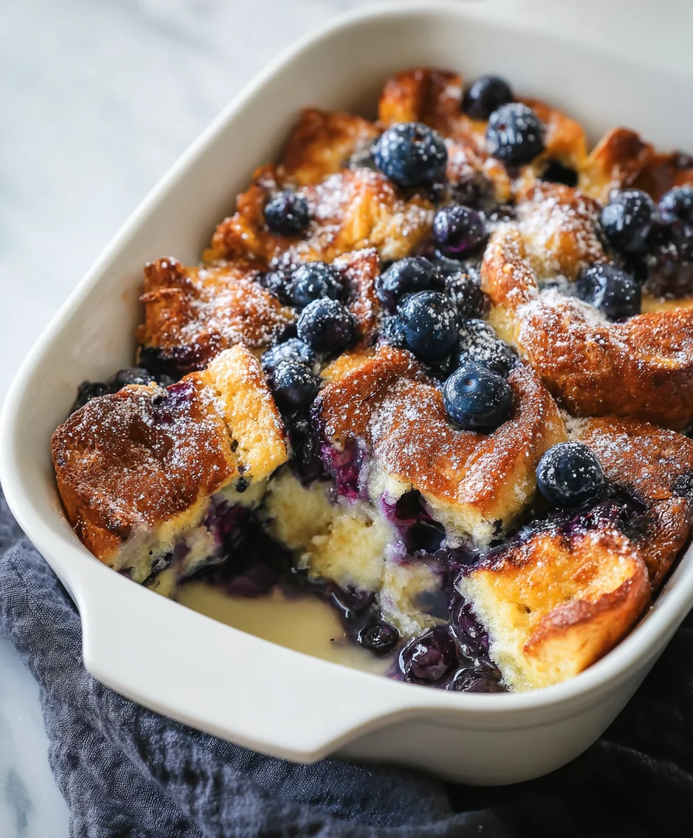 Overnight Blueberry French Toast Casserole - Easy Make-Ahead