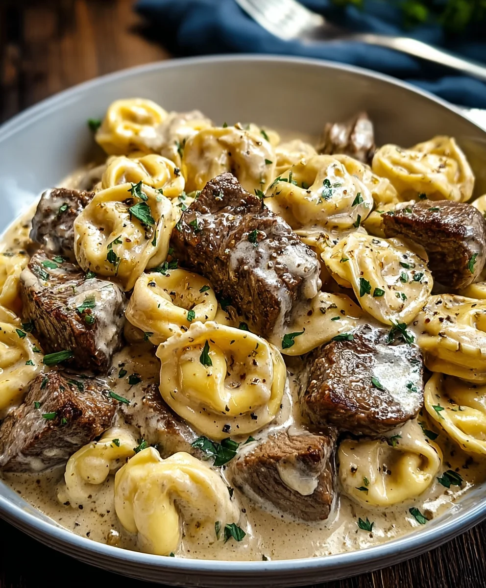 Garlic Steak Tortellini Creamhouse Sauce Bliss