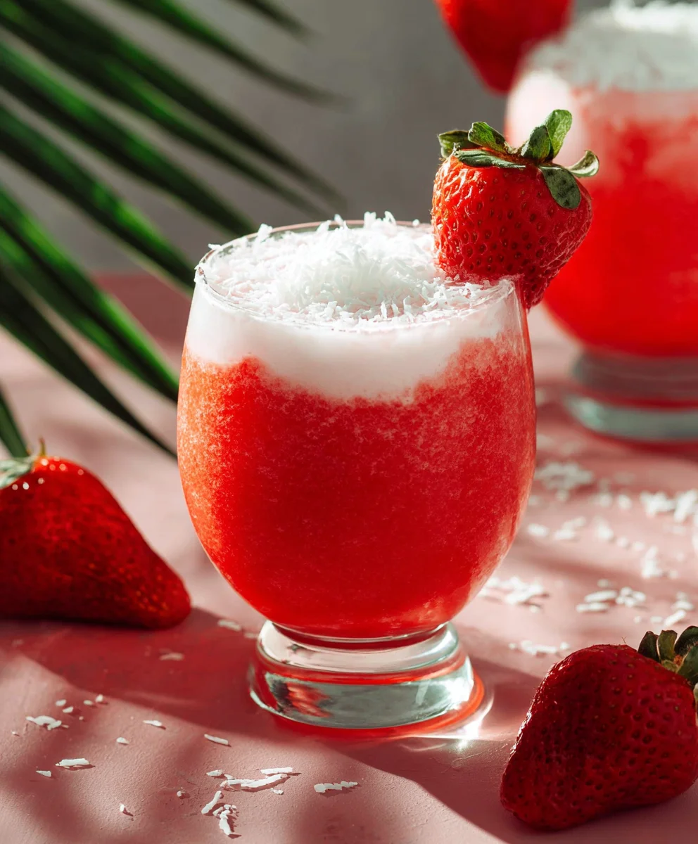 Sweet Strawberry Coconut Daiquiri Non-Non-Non-Alcoholic Alternativeic Drink