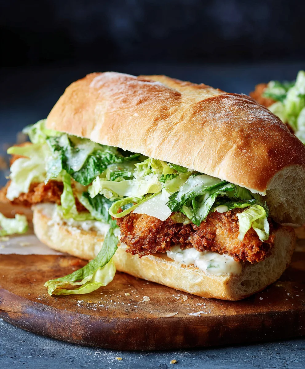Crispy Chicken Caesar Sandwich - Easy & Delicious Recipe