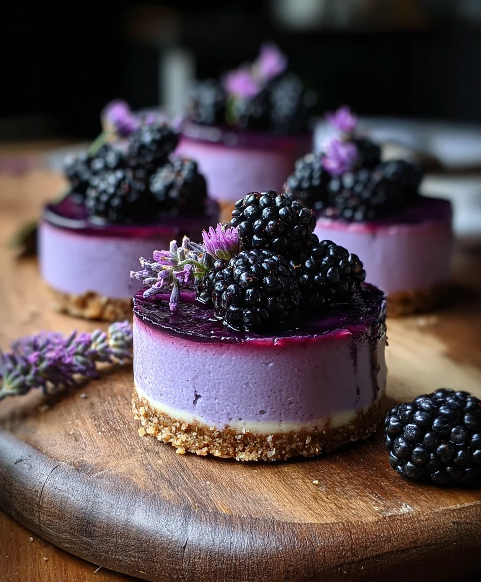 Luscious Blackberry Lavender Cheesecake - Easy Recipe