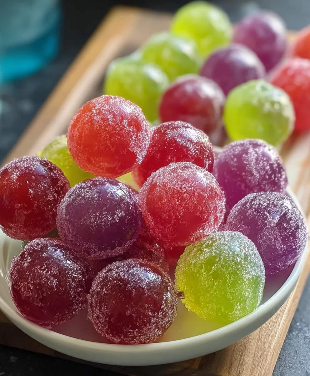 Frozen Candy Grapes Jell-O Recipe Easy Snack