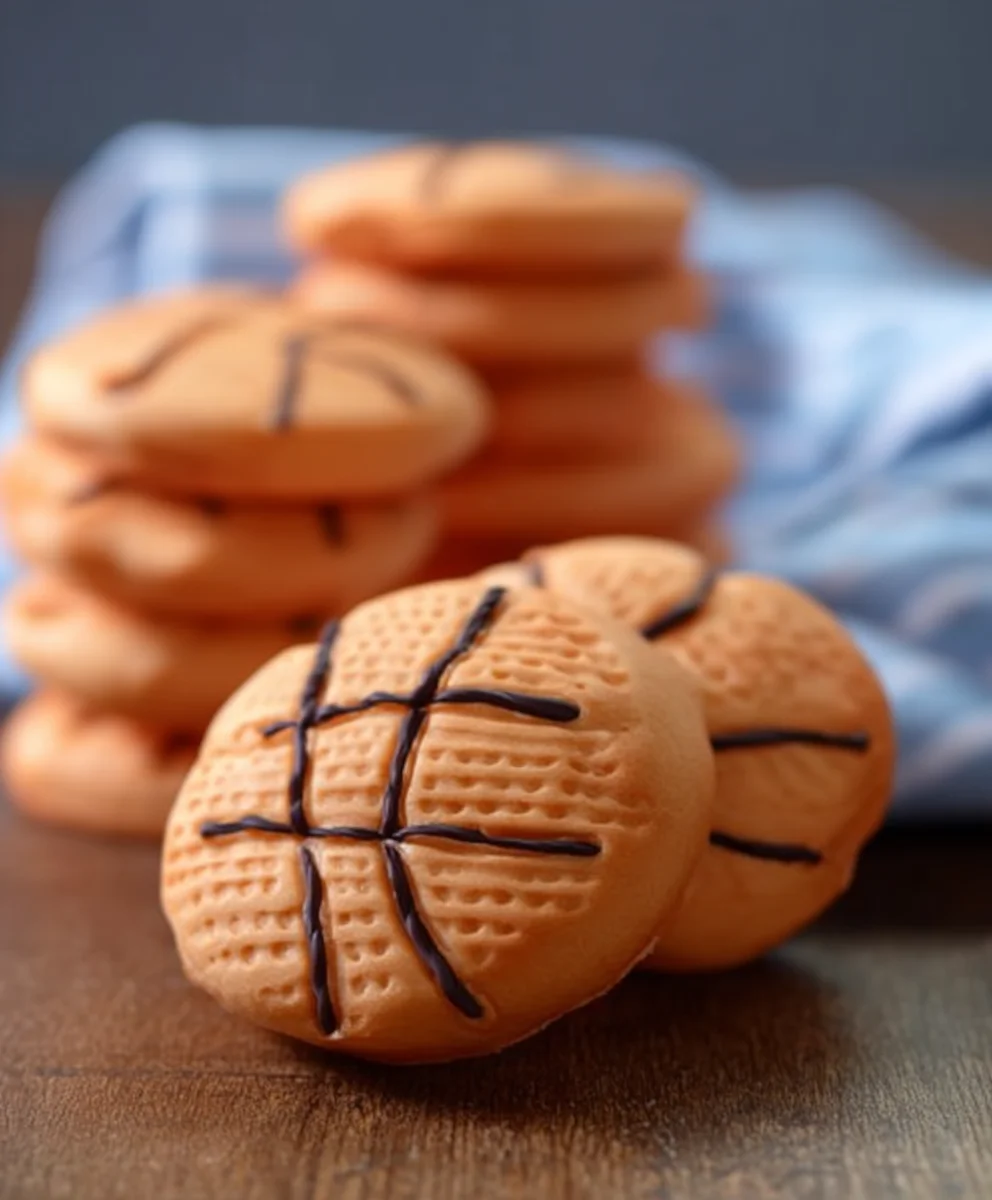 Easy Slam Dunk Basketball Cookies - March Madness Recipe
