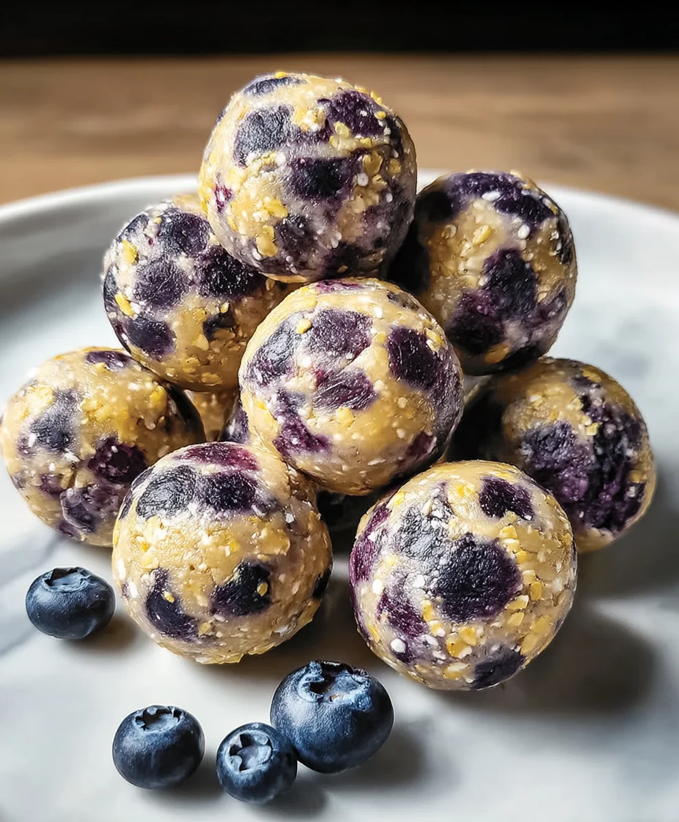 No-Bake Lemon Blueberry Protein Bites Recipe