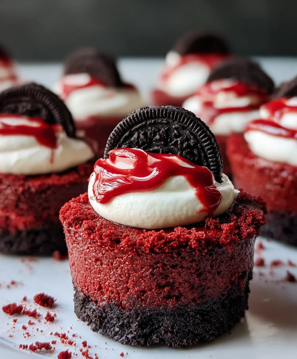 Mini Red Velvet Oreo Cheesecakes-Decadent Bites