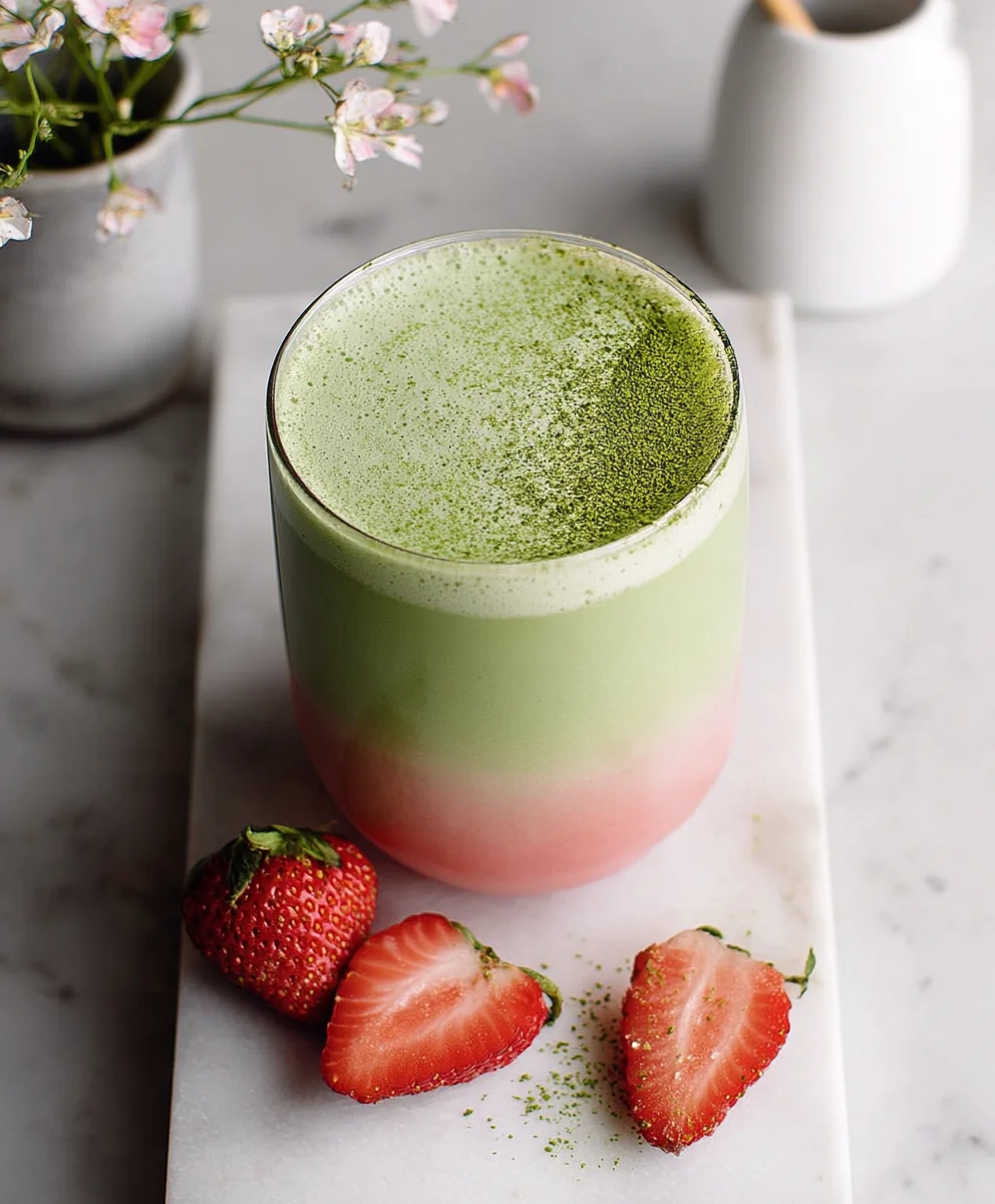Strawberry Matcha Latte- Refreshing & Delicious Drink
