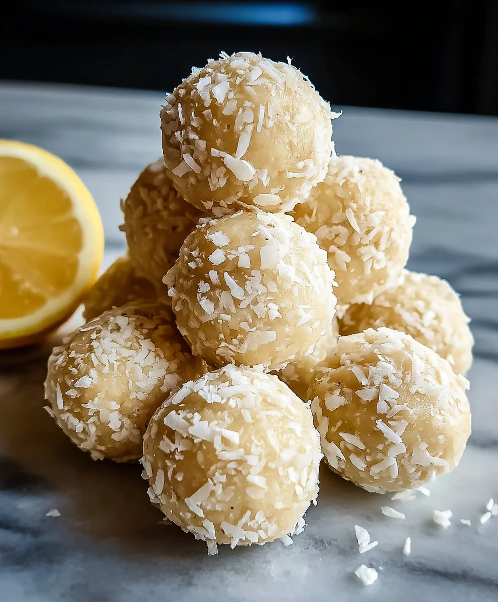 Lemon Coconut Protein Balls - Easy No-Bake Treat