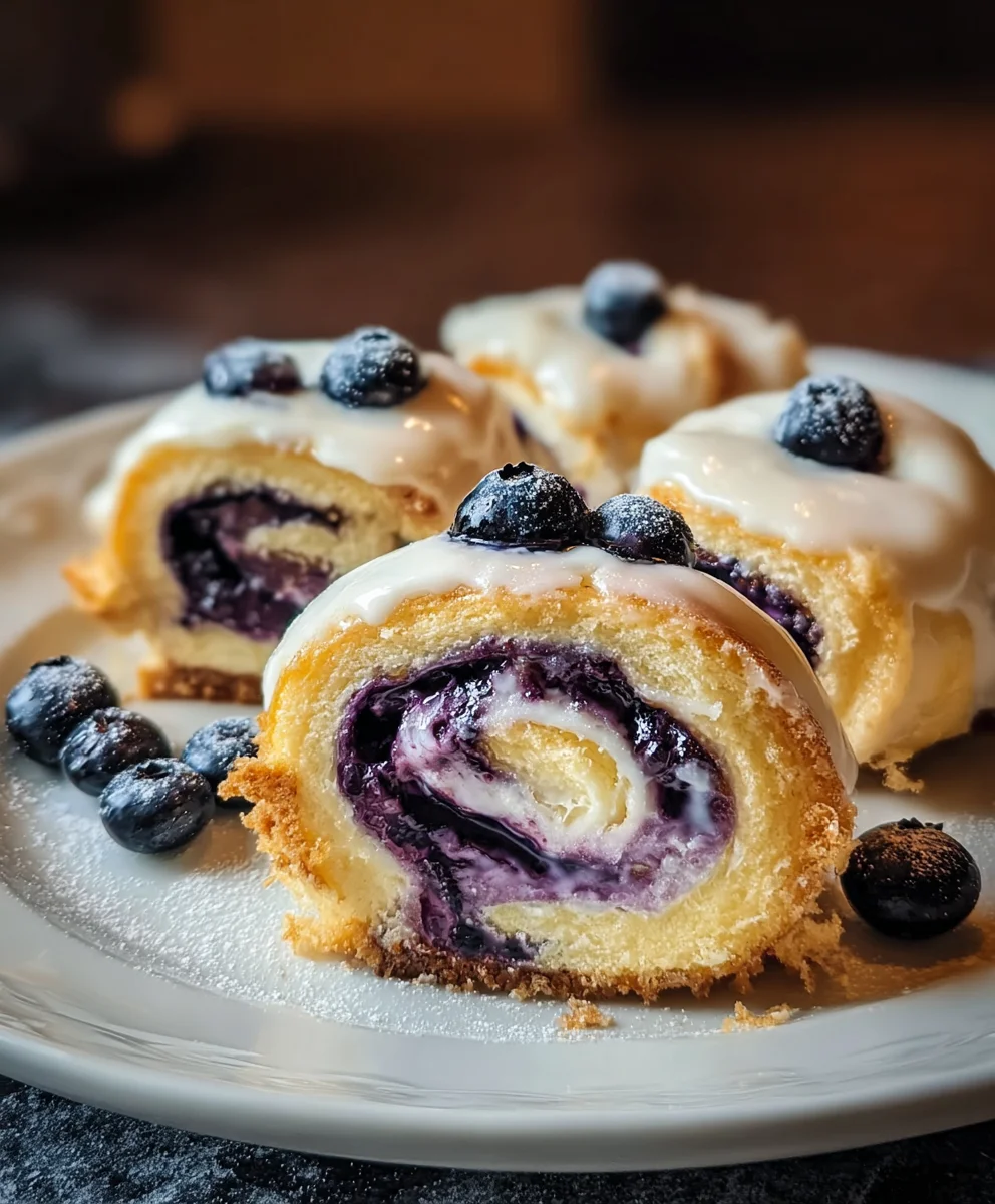 Blueberry Cheesecake Rolls-Decadent Dessert Recipe