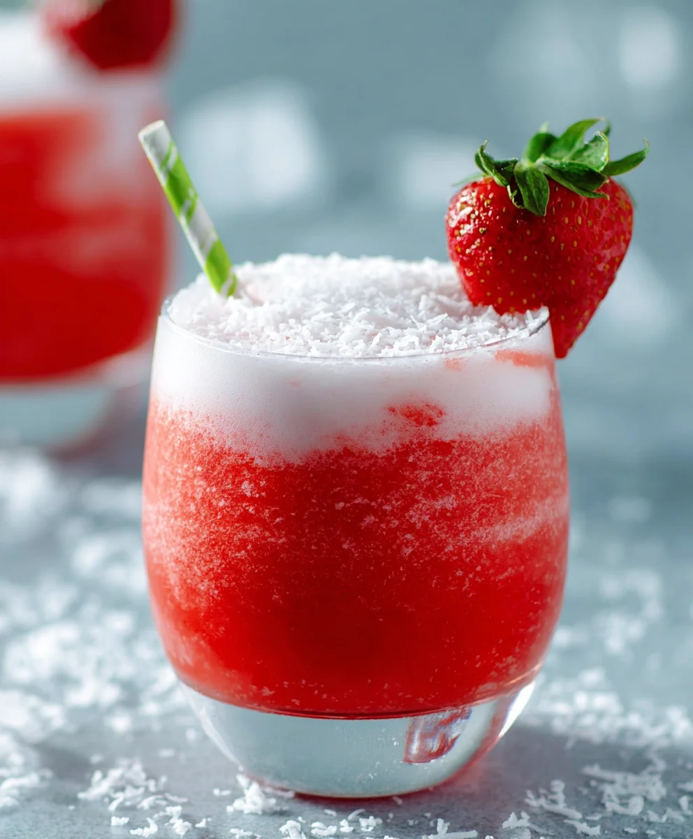 Sweet Strawberry Coconut Daiquiri Non-Non-Non-Alcoholic Alternativeic Drink