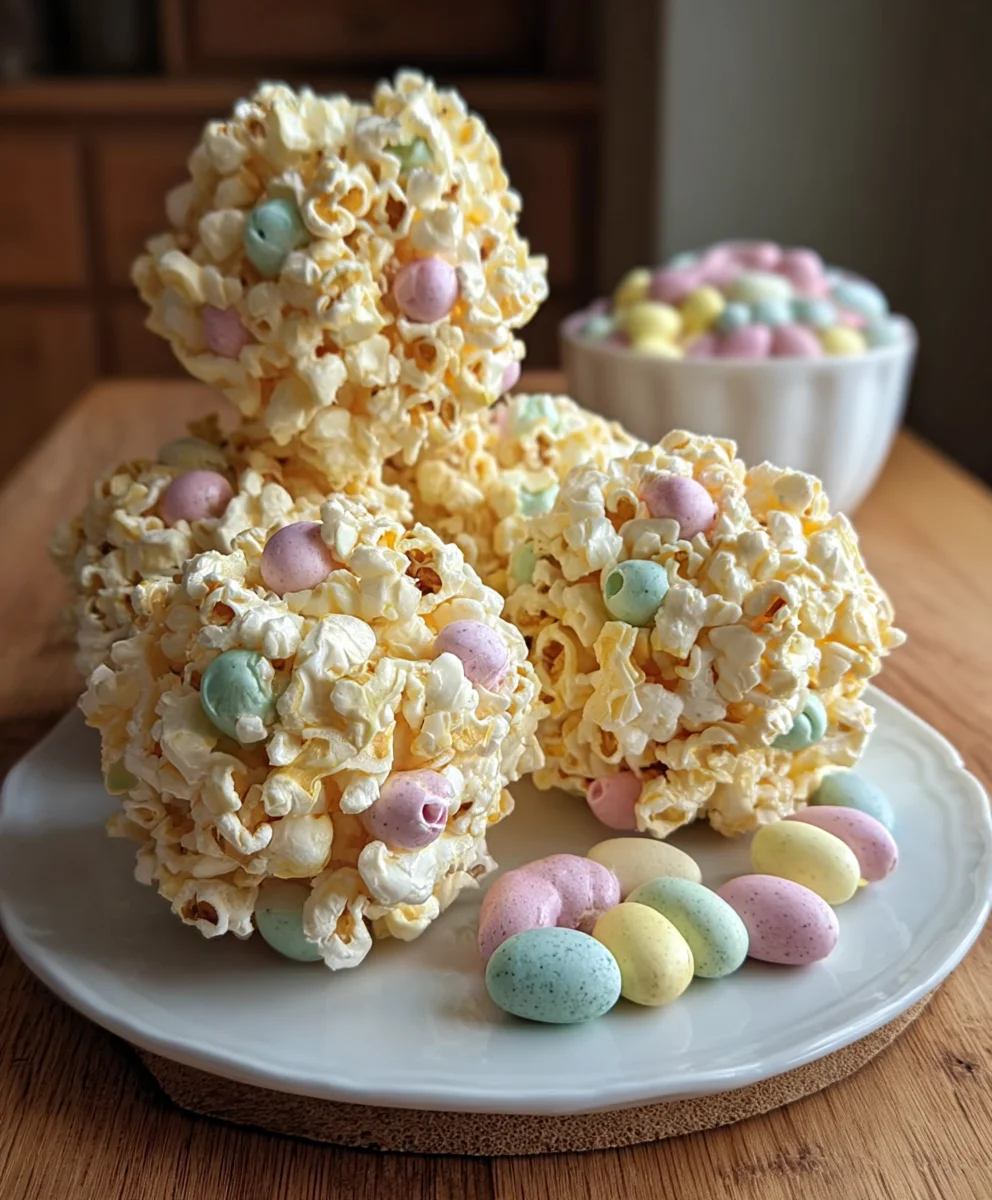 Easy Easter Popcorn Balls - Sweet & Simple Treat