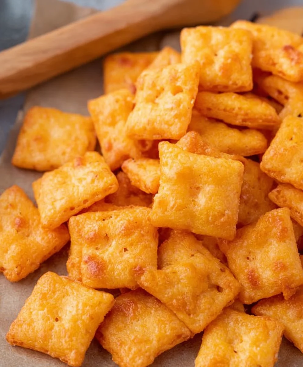 Homemade Cheez Its - Baked Cheesy Snack Crackers